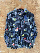 Vintage 90s Abstract Multicolor Long Sleeve Button Up Ugly Shirt L by Tendenza